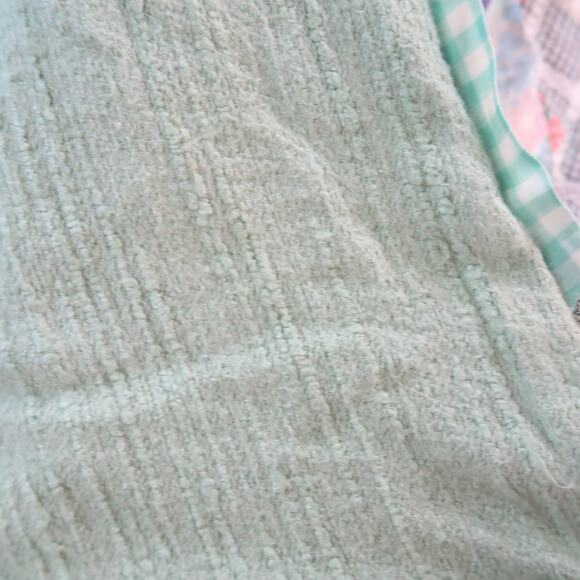 Vintage 70s Handmade Scrap Quilt Colorful Patchwork Triangle Pattern - Picture 6 of 6